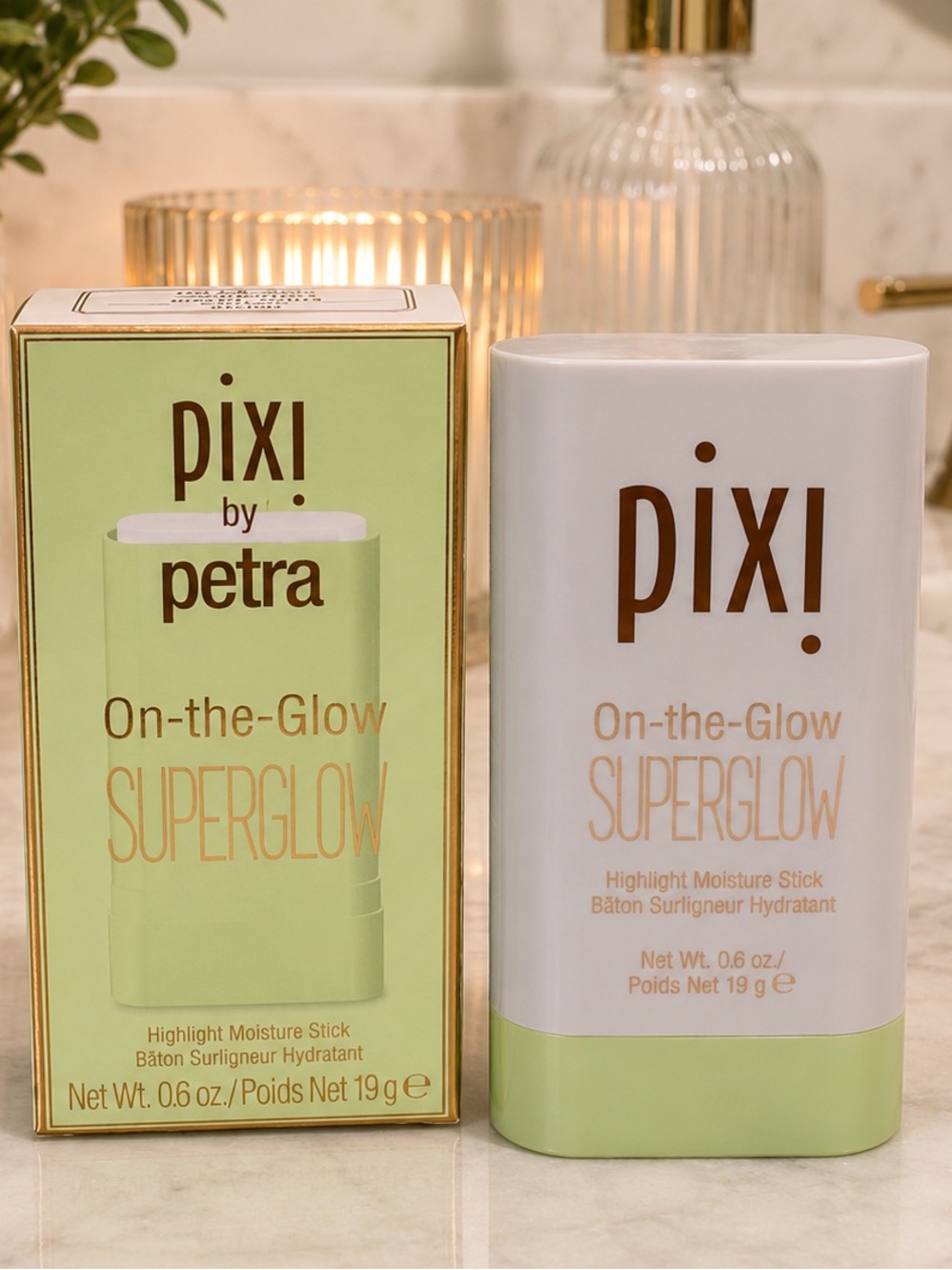 NEW Pixi On-the-Glow SuperGlow Highlight Moisture Stick Ice Pearl 0.6 oz